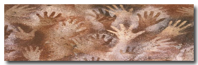 Cueva de las Manos (grotta delle mani) in Argentina. Le impronte sarebbero state lasciate più di 10 mila anni fa probabilmente da un gruppo di adolescenti.